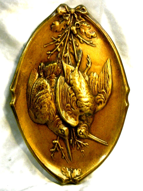 ANCIEN TABLEAU DE PERDRIX TROPHEE DE CHASSE VENERIE PLAQUE MURALE ...
