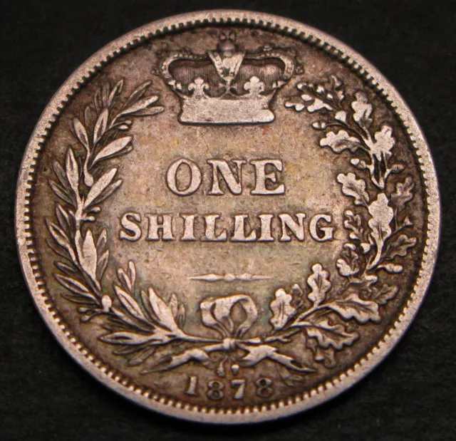 GREAT BRITAIN Shilling 1878 - Silver 0.925 - Queen Victoria - VF - 4350 *