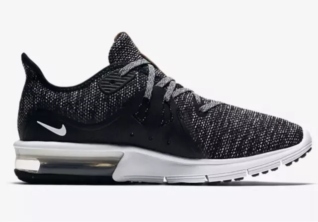 Women's Nike Air Max Sequent 3 Running Shoe Black/Grey Sizes 9.5 NIB 908993-011 3