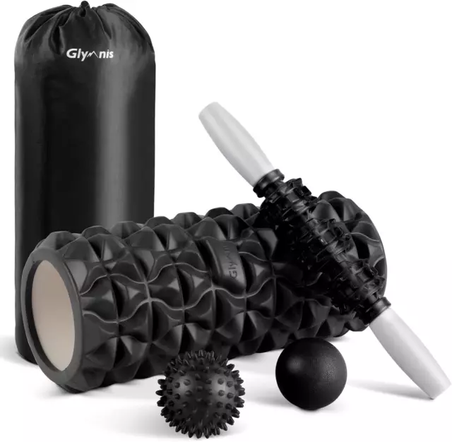 Foam Roller Kit 4 in 1, Includono 1 X Rullo Massaggio Muscolare 1 X Bastone Mass