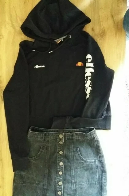 Gonna Jeans Stradivarius tg 38 +felpa Ellesse tg S