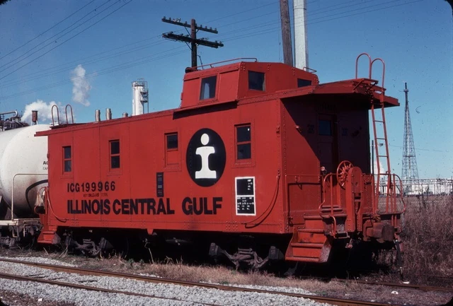 Illinois Central Gulf Original Railroad Slide    Icg   Caboose