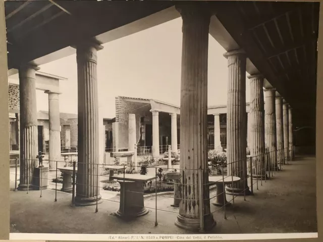 Alinari House Of The Vettii In Pompeii Naples Silver Gelatin 1900S