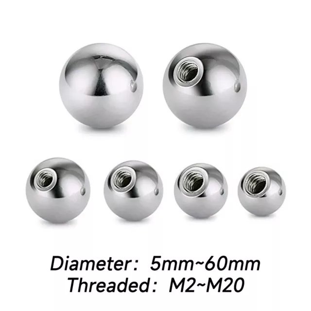 5mm to 60mm Stainless Steel Ball M2 ~ M20 Threaded Joint Rod Ends For 3D Printer 3