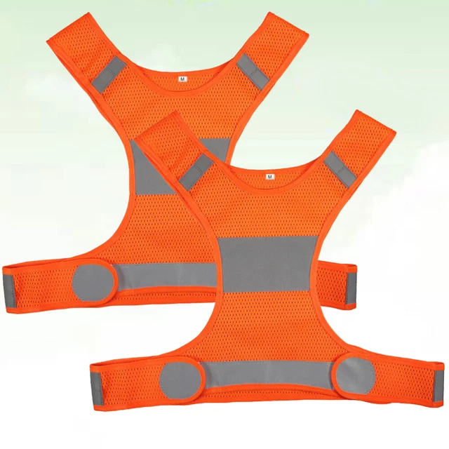 2 pz gilet riflettente gilet da corsa resistente portatile gilet da bicicletta corto per corsa