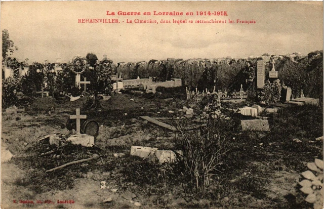 CPA MILITAIRE Rehainviller-Le Cimetiére, dans lequel se retranchérent (317354)