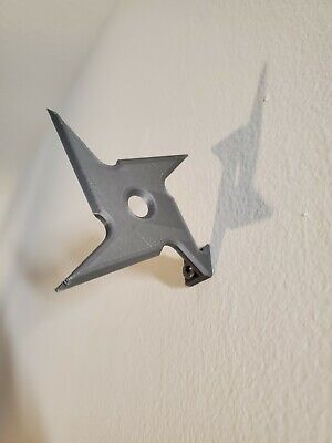 Ninja Throwing Star Shuriken wall hanger - 3 Pack - 3D printed - Multiple colors