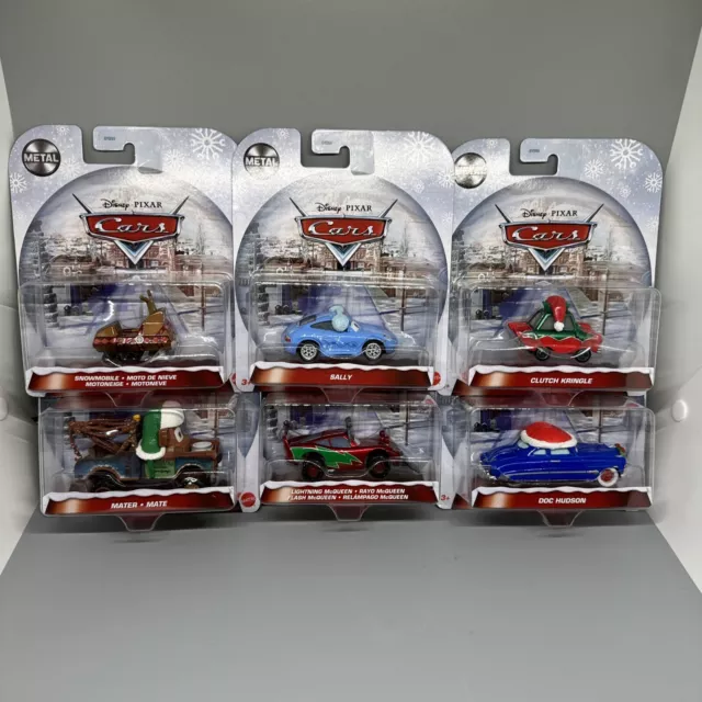 Disney Pixar Cars 2023 Holiday Car Metal Series Christmas Complete Set of 6