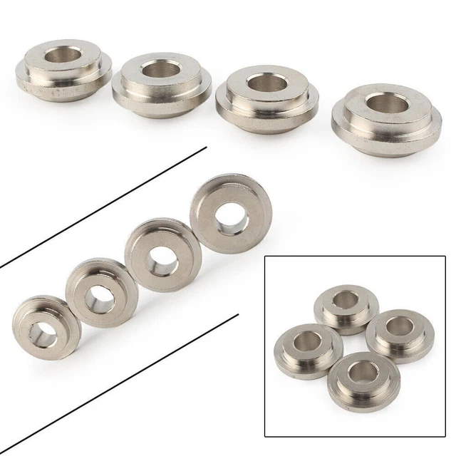 4X Handlebar Riser Solid Mount Bushing Adapter Set For  Harley Bobber 1973-up