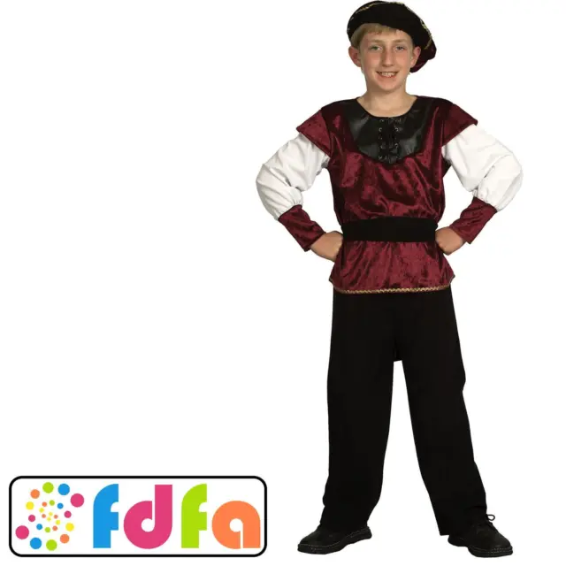 Forum Red Medieval Renaissance Tudor Prince Boys Child Fancy Dress Costume
