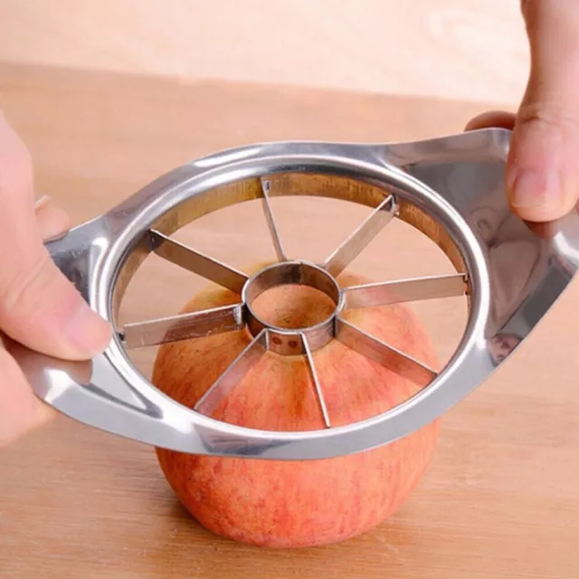 New Stainless Steel Fruit Apple Pear Easy Cut Slicer Cutter Corer Divider Peeler