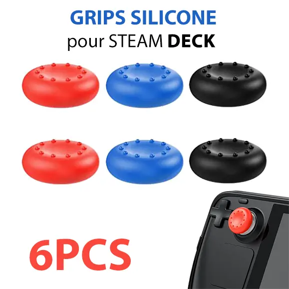 6x Protection en silicone grips caps pour les joysticks de la console STEAM DECK