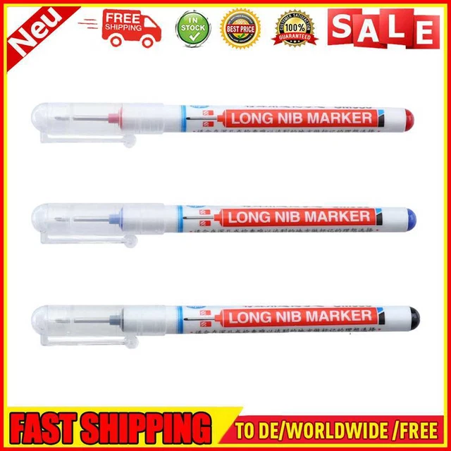 Bathroom Woodworking Deep Hole Long Nib Marker Pens Multi-function Depth Marker