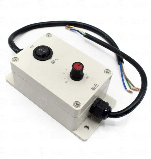 220V/110V AC Vibration Motor Governor Variable Speed Controller W/ Switch