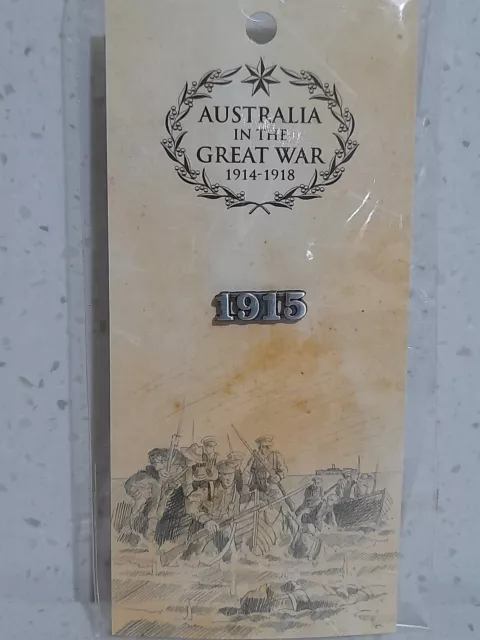 Australia In The Great War WW1 Gallipoli Centenary 1915 Lapel Pin