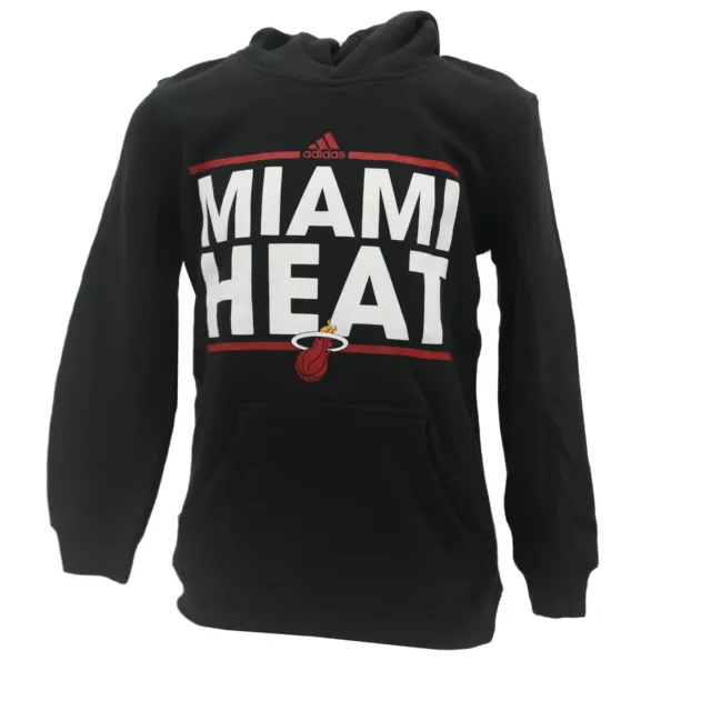Miami Heat Official NBA Adidas Kids Youth Size Hooded Sweatshirt New with Tags