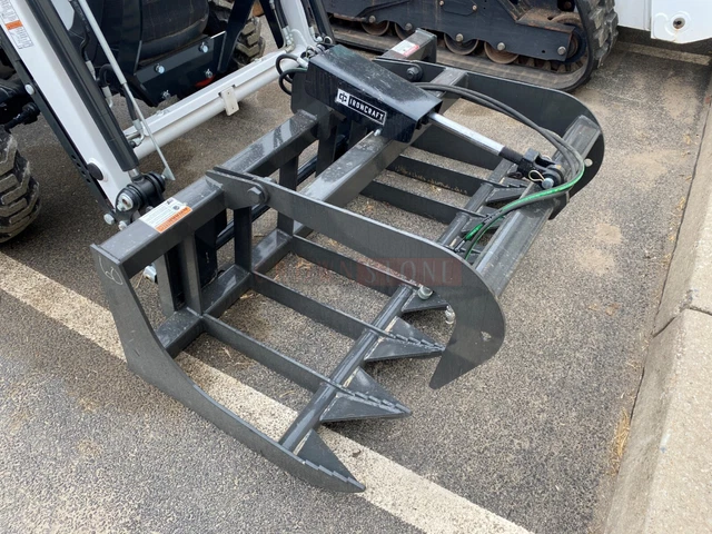 New Ironcraft 60" Root Grapple For Compact Tractors, Single Cylinder, Fits Many!