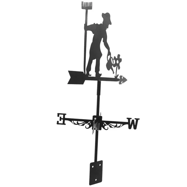 Girouette Écureuil En Métal - Déco Jardin 36x25cm - Pour Toit Ou Extérieur - Mesure Du Vent - Cadeau Original