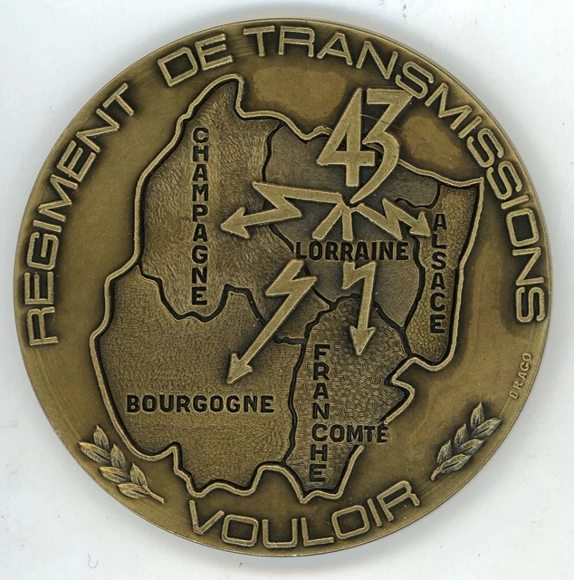 Ancienne Médaille En Bronze – 18e Régiment De Transmission – Épinal