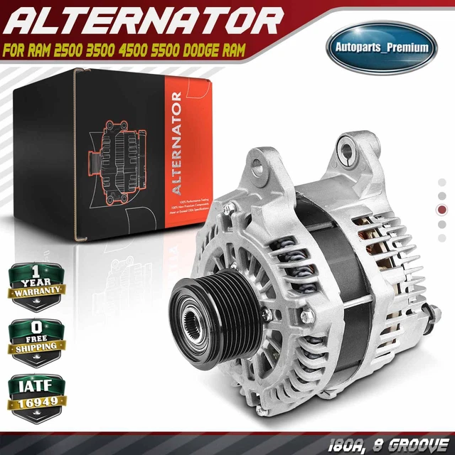 NEW ALTERNATOR FOR Ram 2500 3500 4500 5500 Dodge Ram 180A 12V CW 8