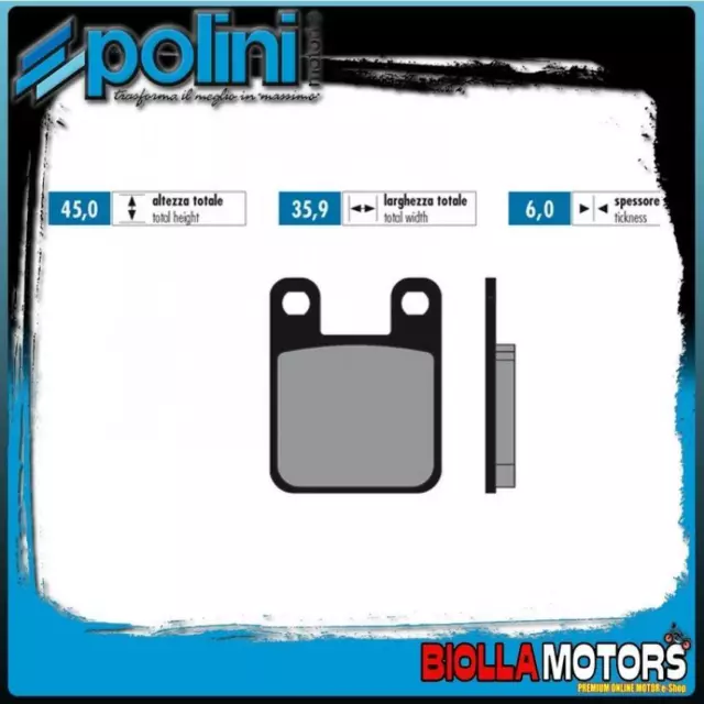 174.2015 Pastiglie Freno Polini Anteriore Italjet Formula 50 50Cc 1997- Sinteriz