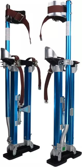 Adjustable Aluminum Drywall Stilts 24"-40" Tool Stilt for Painting Taping Blue