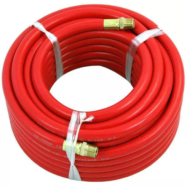 Air Hose Line 15M 50ft 3/8" BSP Rubber Hose Compressor Tools Brass CT0003