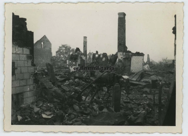 Orig. Foto zerstörtes LOMZA Narew Polen 1939