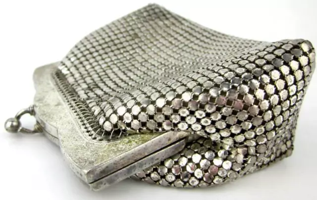 Vintage Silver Glomesh Coin Evening Purse from Late 1960s Made in West Germany 3