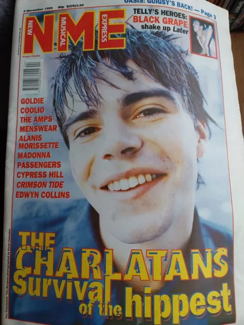 Charlatans Nme Magazine Nov 4 1995 - Tim Burgess Cover With More Inside Uk