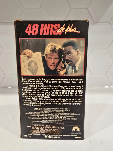 ANOTHER 48 HRS Eddie Murphy VHS ** 1990 Malo Video 48 Hrs de Plus ...