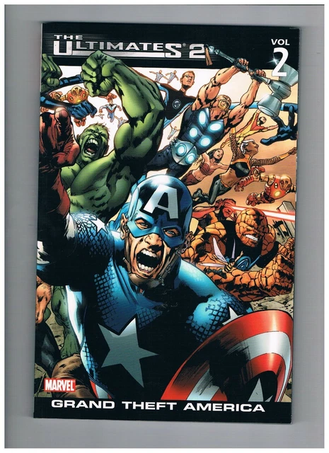 Ultimates 2 TPB 2, Marvel, Captain America, Wasp, Mark Millar, Bryan Hitch, NM y