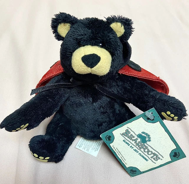 Vintage BearFoots Ladybug Plush Black Bear BY Jeff Fleming 1996 NWT Lady Bug