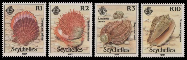 Seychellen 1987 - Mi-Nr. 633-636 ** - MNH - Meeresschnecken / Marine snails