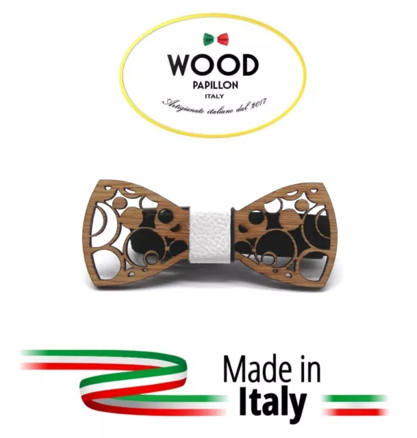 WOOD PAPILLON ITALY uomo legno farfalla cravattino sposo cerimonia "Magic line"