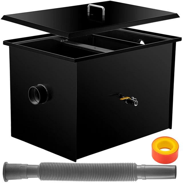 Commercial Grease Interceptor Grease Trap 40 LB 20 GPM Steel Interceptor
