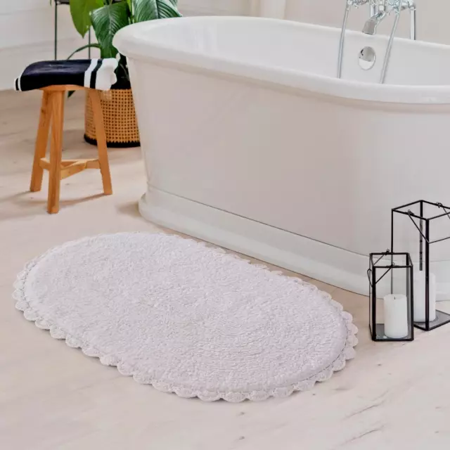 Alfombra de baño suave absorbente de agua de algodón, alfombra de ducha de...