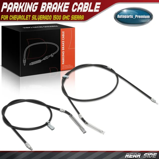 2x Rear Parking Brake Cable for Chevrolet Silverado 1500 GMC Sierra 2001-2005