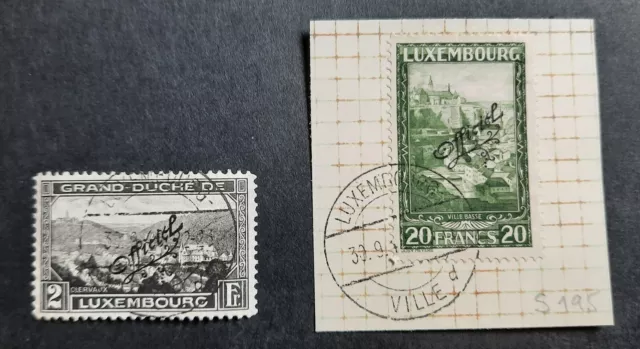 ref470  Luxembourg 1931 timbre  Service n° 187/ 195 oblitérés