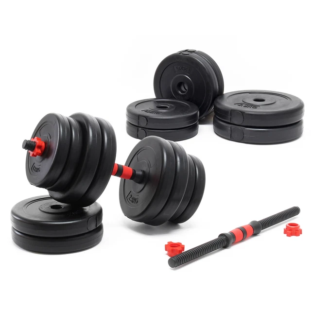 Jeu D'haltères Chromés Sports Authority 64 Lbs Poids Standard Avec Barres