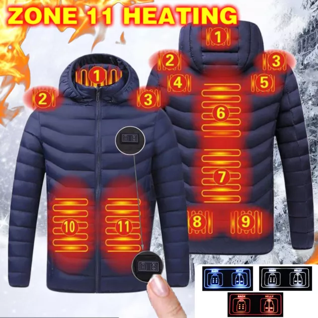 USB Jacket Heated Coat Winter Body Warm Electric Men Women Thermal Heating Coat