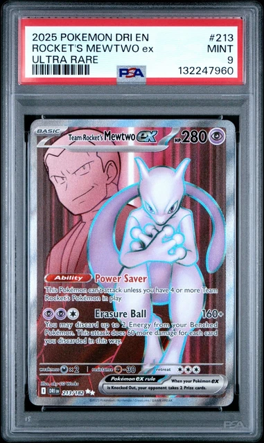 2025 POKEMON DRI En-Destined Rivals Ultra Rare Team Rocket's Mewtwo Ex ...
