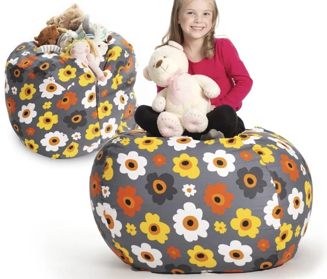 Bolsa de frijoles de relleno cosas N Sit creativo QT margaritas florales extra grandes