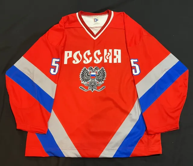 Retro Sergei Gonchar Team Russia Hockey Jersey - Olympics