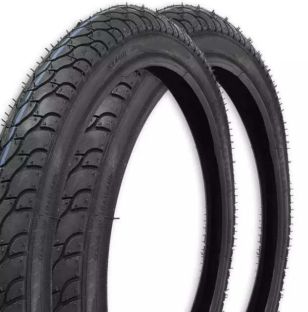 Coppia Copertone 20 X 1.75 - Nero Per Bici 20" - Bicicletta - Pneumatico Gomma