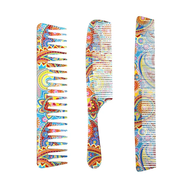 Durable Barber Comb Reusable Antistatic ABS Brush for Teasing All Hair Types