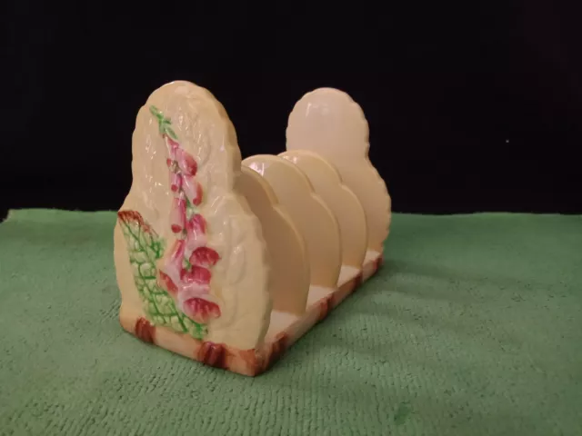 Carlton Ware. Foxglove. 4-Slice Toast Rack. (11cm x 6cm) Made In England.