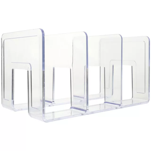 Acrylic Hanging File Organizer with 3 Compartments-LH