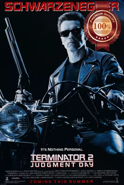 Terminator 2 Judgment Day Movie Schwarzenegger Original Print Premium Poster
