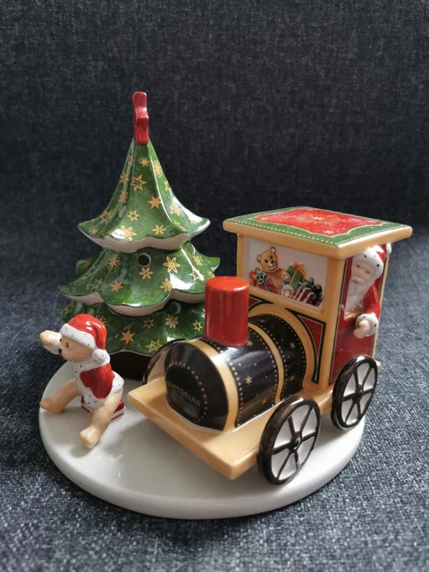 Statuetta Albero Di Natale Villeroy & Boch Con Carillon - Porcellana 9x9x17 Cm, Girevole E Musicale